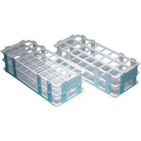 United Scientific™ Test Tube Rack For 25mm Tubes Wet & Dry PP 24 Places White Pack of 6 77904