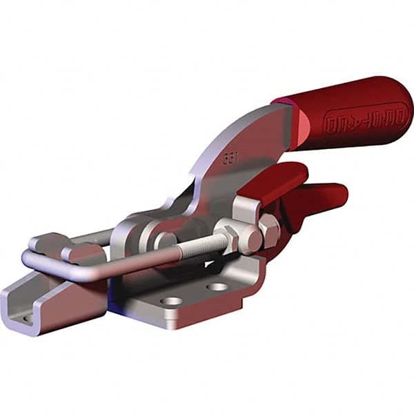 Pull-Action Latch Clamp: Horizontal, 719 lb, U-Hook, Flanged Base MPN:331-R-M-25
