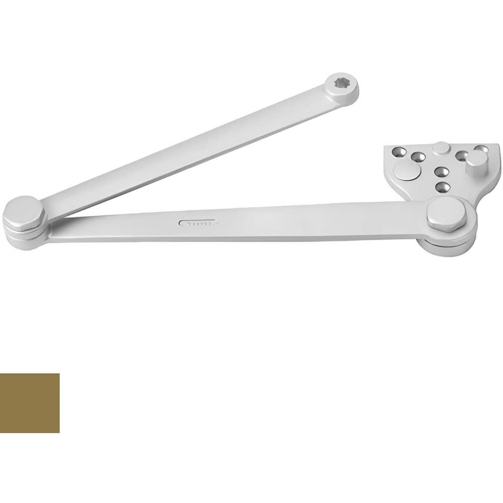 Door Closer Accessories, Accessory Type: Heavy Duty Parallel Arm with Backstop , For Use With: DC6000 Series Door Closers , Finish: Satin Brass  MPN:689F03-696