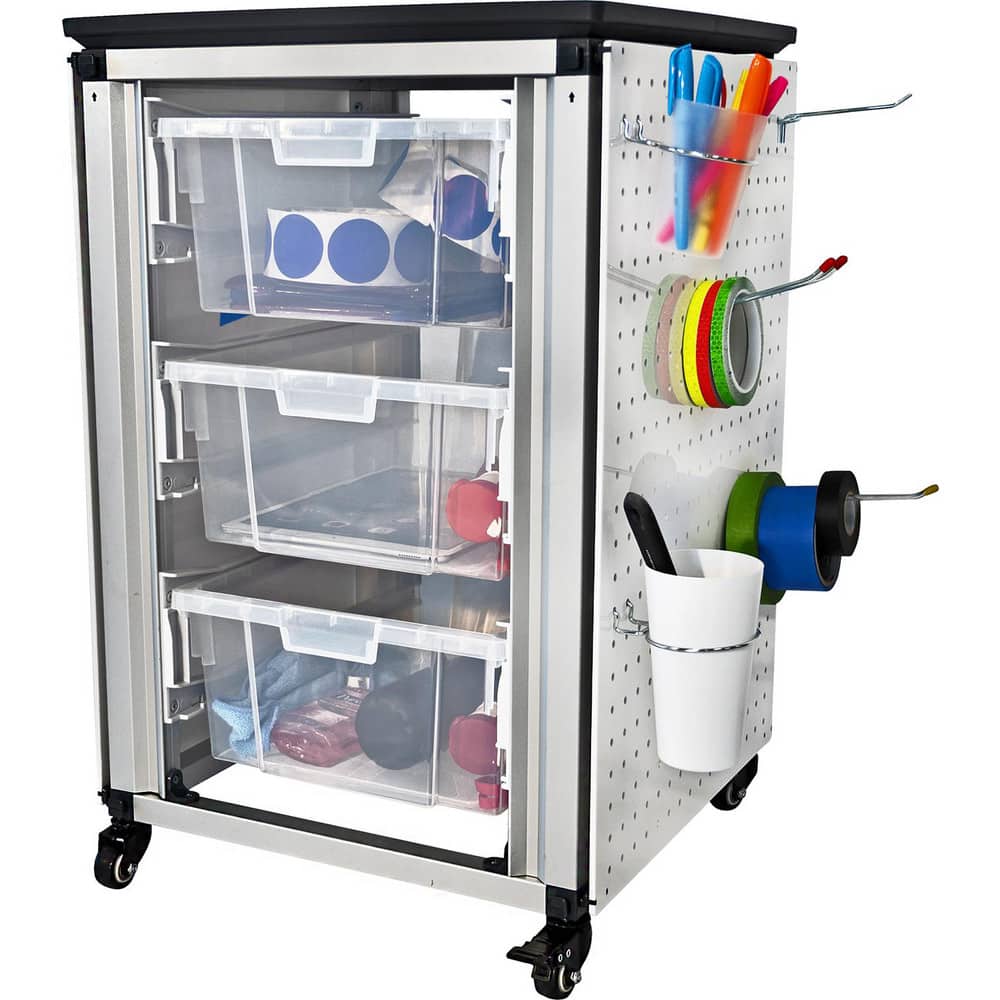 Carts, Cart Type: Modular Classroom Storage Cabinet Cart , Assembly: Assembly Required , Load Capacity (Lb. - 3 Decimals): 220.000 , Color: Black  MPN:MBS-STR-11-3L