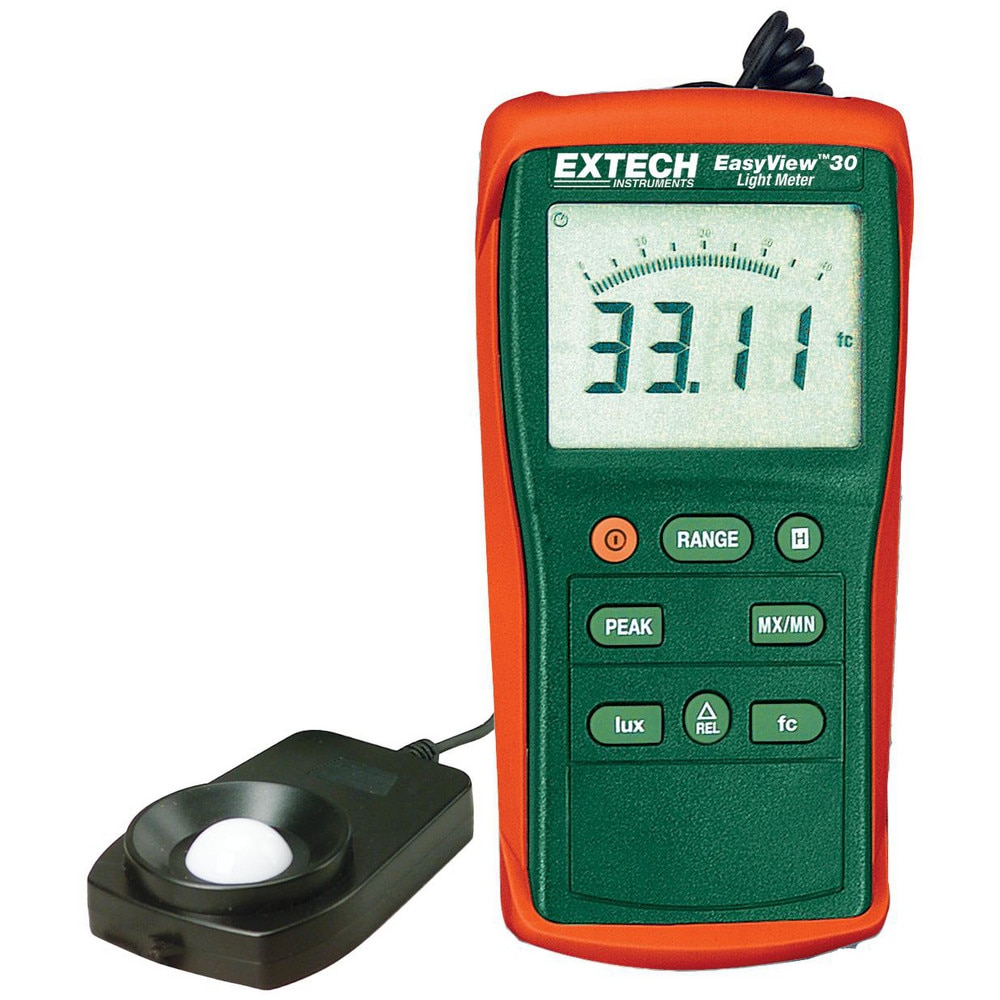 Light Meters; Compatible Lighting: All Visible Light ; Maximum Measurement: 40,000 Fc; 400,000 Lux ; Minimum Measurement: 0 Fc; 0 Lux ; Accuracy: ±3% of reading + 0.5% full scale ; Sensor Type: Remote ; Display Type: LCD MPN:EA30-NIST