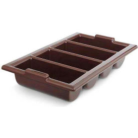 Vollrath® Traex Cutlery Box 1375-01 Plastic Chocolate 1375-01 - Pkg Qty 12
