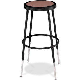Interion® Steel Shop Stool with Hardboard Seat - Adjustable Height 25