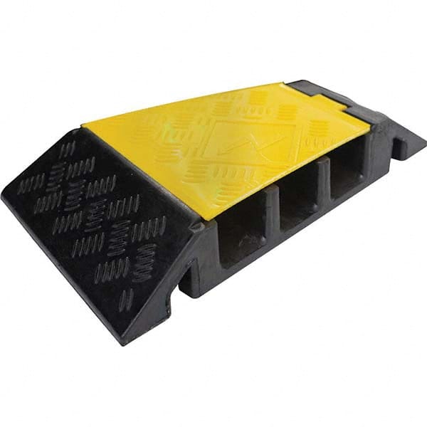 Floor Cable Cover: Polyethylene, 3 Channels, 2-1/4