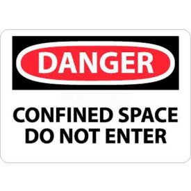 NMC D383AB OSHA Sign Danger Confined Space Do Not Enter 10