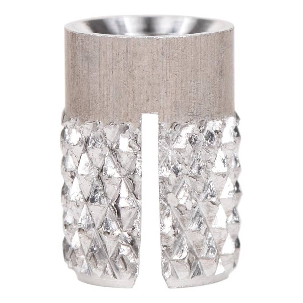 Press Fit Threaded Inserts; Product Type: Flush; Material: Aluminum; Drill Size: 0.2500; Finish: Uncoated; Thread Size: 10; Thread Pitch: 24 MPN:240-3-AL - Pkg Qty 25