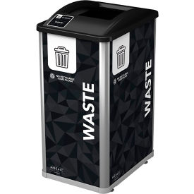 Busch Systems® Mosaic Plastic Waste Container 32 Gallon Capacity Black 209814