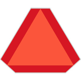 LabelMaster®SMV105 Slow Moving Vehicle Triangle Galvanized Steel Red SMV105
