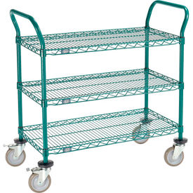 Nexel® 3 Shelf Utility Cart Poly-Green36