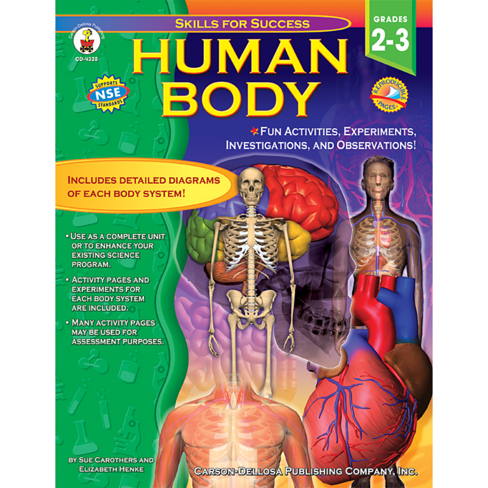 Carson-Dellosa Skills For Success Book, Human Body: Grades 2-3 (Min Order Qty 5) MPN:4328
