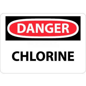 NMC D15RB OSHA Sign Danger Chlorine 10