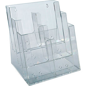 Global Approved 252379 Three-Tier Brochure Holder 9-1/4