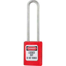 Master Lock® Thermoplastic Zenex™ S33LTRED Snap Lock Safety Padlock 1-3/8