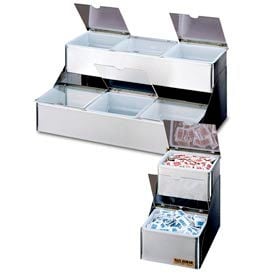 San Jamar® 4702INL Two Tier Condiment Bin 2 Qt. B4702INL