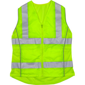 Pip® Contoured Vest w/ Adjustable Waist Mesh Back & Solid Front 2XL Hi-Vis Yellow 302-0312-LY/2X