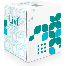 Livi® Ultra Premium Facial Tissue 2-Ply White 80 Sheets/Box 4 Boxes/Pack 6 Packs/Case 192101