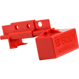 Brady® BatteryBlock™ Power Connector Lockout For Forklifts Red 120V 150841
