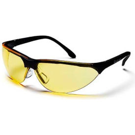 Rendezvous® Safety Glasses Amber Lens Black Frame SB2830S - Pkg Qty 12