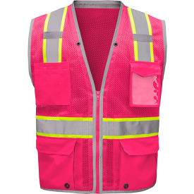 GSS Enhanced Visibility Hype-Lite Heavy Duty Vest 4XL/5XL Pink 1719-4XL/5XL