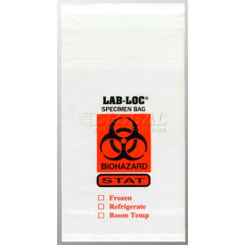 Clear Adhesive Closure Tamper-Evident 3-Wall Specimen Transfer Bag (STAT) 6