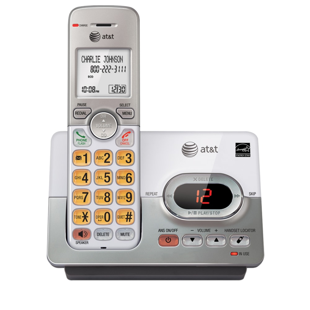 AT&T EL52103 DECT 6.0 Expandable Cordless Phone System With Digital Answering Machine (Min Order Qty 2) MPN:EL52103