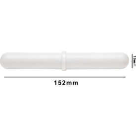 Bel-Art Spinbar Giant Polygon Teflon Magnetic Stirring Bar 152 x 19mm White with Pivot Ring 371220006