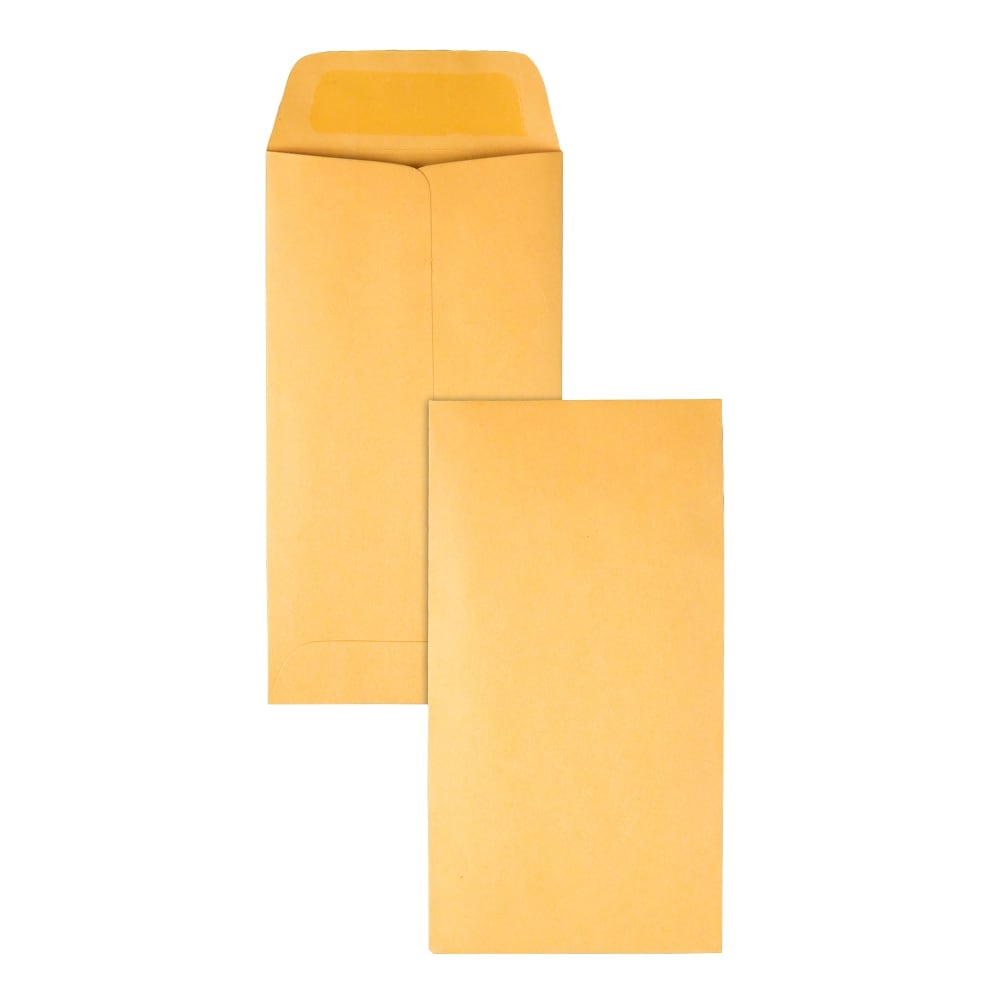 Quality Park #7 Coin Envelopes, Gummed Seal, Brown, Box Of 500 MPN:50762