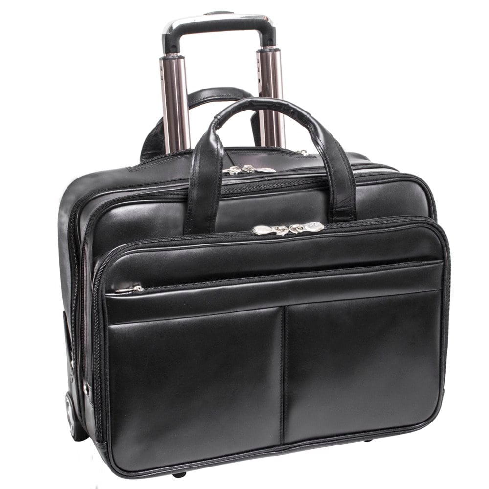 McKlein Bowery Wheeled Briefcase With 15in Laptop Pocket, Black MPN:87855