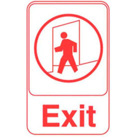 Vollrath® Exit Sign 5609 White With Red Print 6