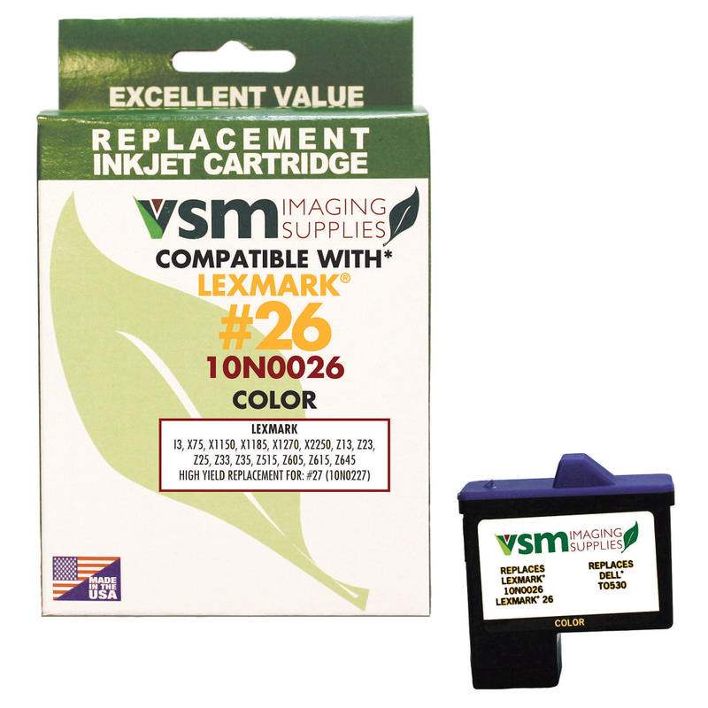 VSM Remanufactured Tri-Color Ink Cartridge Replacement For Lexmark 26, 20N0026, VSM20N0026 (Min Order Qty 3) MPN:VSM20N0026