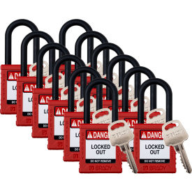 Brady® Safety Lockout Padlock Keyed Different 1-1/2