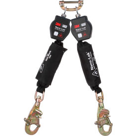 3M DBI-SALA Nano-Lok Twin-Leg Hot Work Self-Retracting Lifeline Web & Steel Swivel Snap Hook 6'L 7012818544