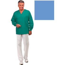 Unisex Long Sleeve Scrub Shirt Non Reversible Ciel Blue M 6687M