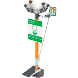 Guardian Equipment Pedestal Mounted Eyewash Hand and Foot Control S/S Bowl G1825HFC G1825HFC*
