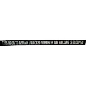 Door Decal - This Door to Remain Unlocked While Building is Occupied 1-1/2