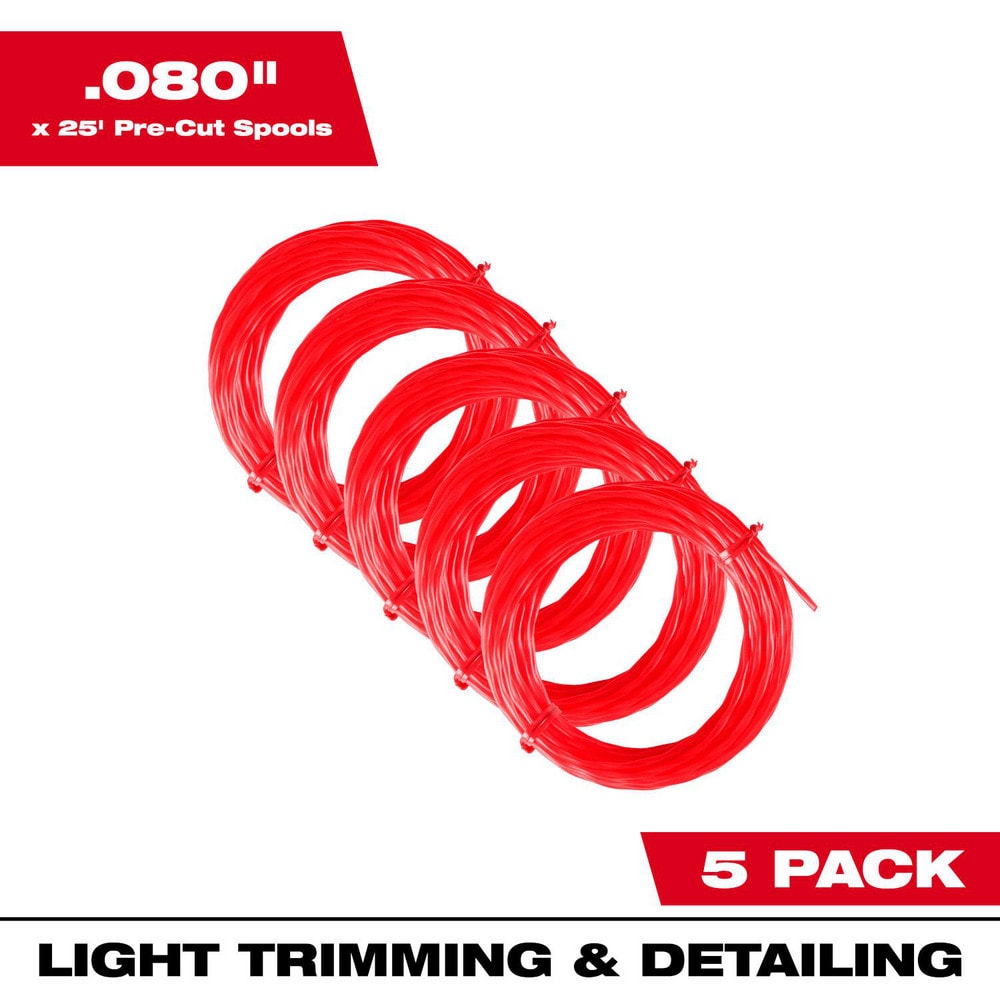 Power Lawn & Garden Equipment Accessories; Accessory Type: Trimmer Line; For Use With: MILWAUKEE 3046-20 M18 FUEL™ STRING TRIMMER, 3016-20ST M18 FEL™ GEN 2 QUIK-LOK™ STRING TRIMMER, & 3006-20 M18 FUEL™ DUAL BATTERY STRING MPN:49-16-2810 - Pkg Qty 5