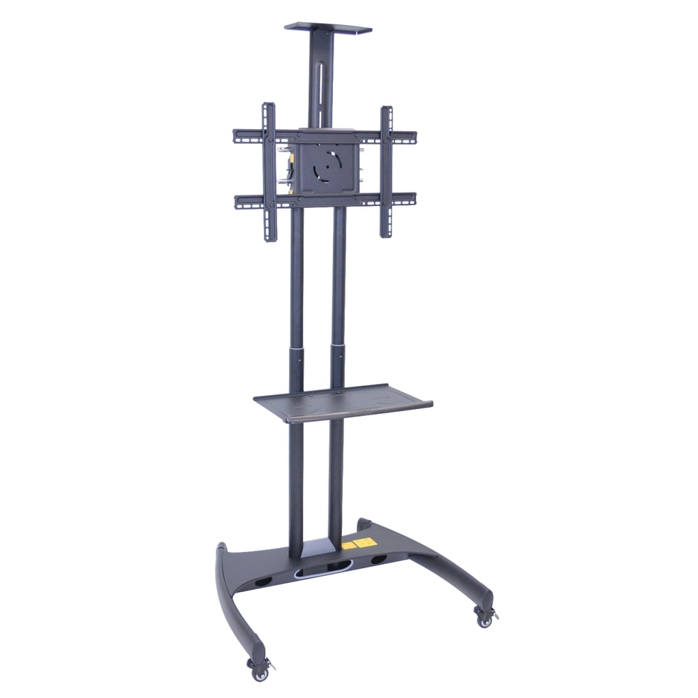 H. Wilson FP2750 Series Flat-Panel Mobile TV Stand With Mount For TVs Up to 60in, 62 1/2inH x 32 3/4inW x 28 3/4inD, Black MPN:FP2750