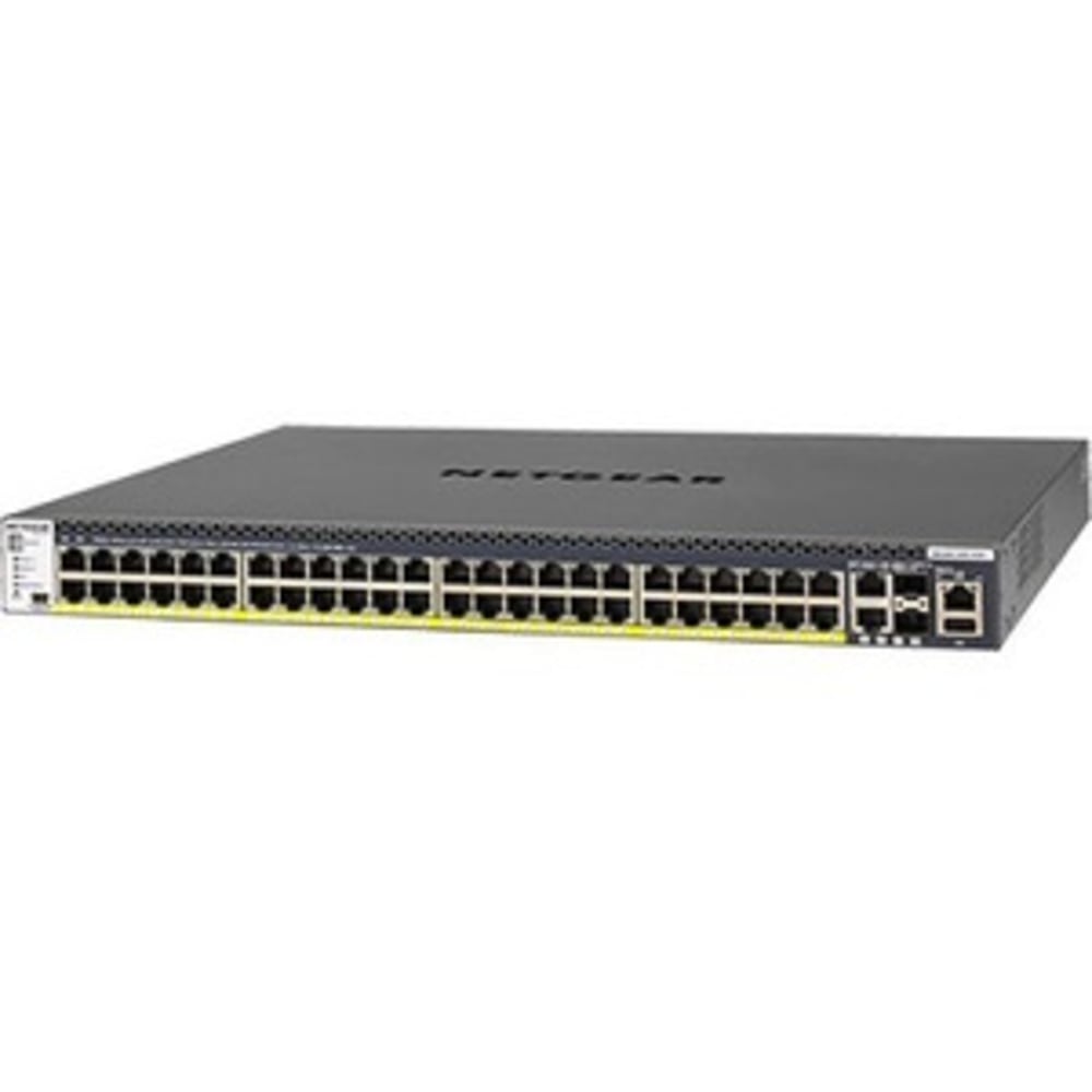 Netgear M4300 48x1G PoE+ Stackable Managed Switch with 2x10GBASE-T and 2xSFP+ (1; 000W PSU) - 50 Ports - GSM4352PB100NES MPN:GSM4352PB-100NES