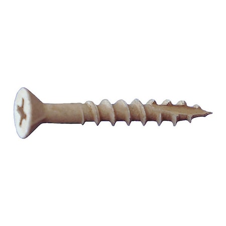 Deck Screw, #8 x 2 in, Steel, Flat Head, Phillips Drive, 3500 PK MPN:ACQDLFLPH08200TAN