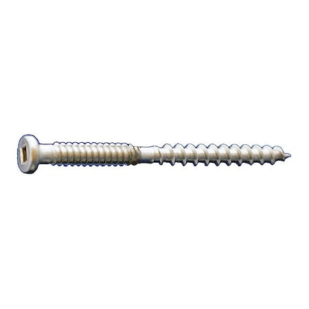 Deck Screw, #10 x 3 in, 18-8 Stainless Steel, Button Head, Square Drive, 1000 PK MPN:DKCSS1030