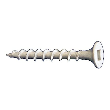 Deck Screw, #6 x 1-1/4 in, Steel, Flat Head, Square Drive, 8000 PK MPN:DKSQD061104