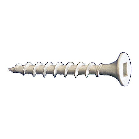 Deck Screw, #10 x 4 in, Steel, Flat Head, Square Drive, 1000 PK MPN:DKSQD1040