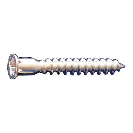 Wood Screw, M7, 50 mm, Zinc Plated Low Carbon Steel Flat Head Pozidriv Drive, 2000 PK MPN:DLCON750MM