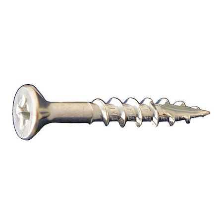 Wood Screw, #8, 1-1/4 in, Zinc Plated Low Carbon Steel Flat Head Phillips Drive, 7500 PK MPN:DLFLPHZ081104**