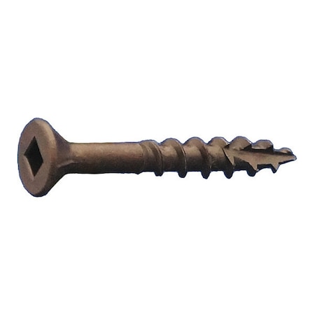 Wood Screw, #8, 1-3/4 in, Oil Rubbed Low Carbon Steel Flat Head Square Drive, 4000 PK MPN:DLFLSQL08134