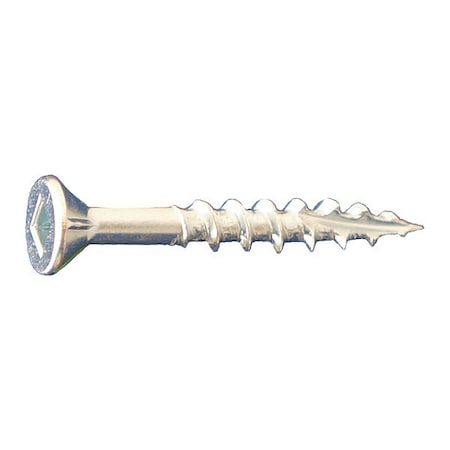 Wood Screw, #8, 3 in, Zinc Plated Low Carbon Steel Flat Head Square Drive, 1500 PK MPN:DLFLSQZ08300