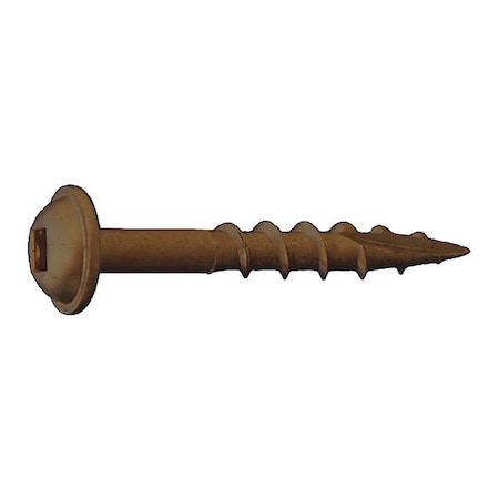 Wood Screw, #8, 1-1/4 in, Oil Rubbed Low Carbon Steel Flange Round Head Square Drive, 6000 PK MPN:DLRWSQL081104