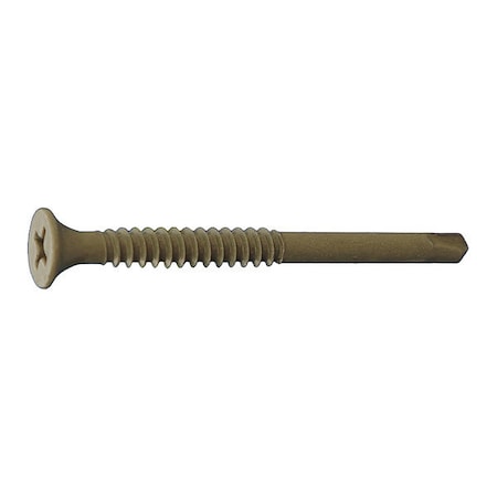 Self-Drilling Screw, #8 x 1-15/16 in, Dagger Guard Steel Flat Head Phillips Drive, 5000 PK MPN:DWFB811516