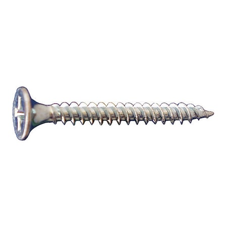 Drywall Screw, #6 x 1-1/4 in, Flat Head Phillips Drive, 8000 PK MPN:DWFZ061104
