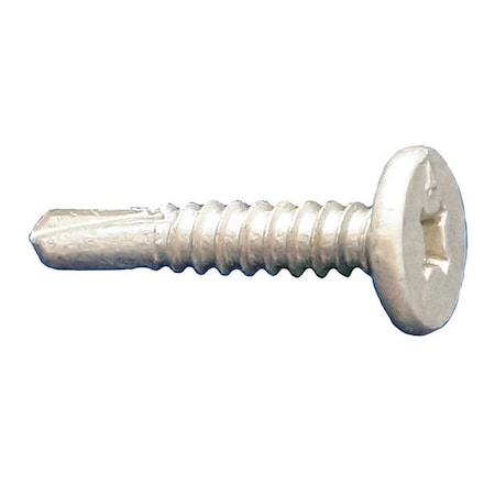 Self-Drilling Screw, #10-16 x 1 in, Dagger Guard 410 Stainless Steel Pancake Head Phillips Drive MPN:LOPROSDSS1010